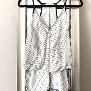 Women’s White and Black Sheer Tank Top Size XS
